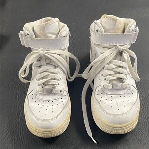 Nike White High-Top Kids Sneakers